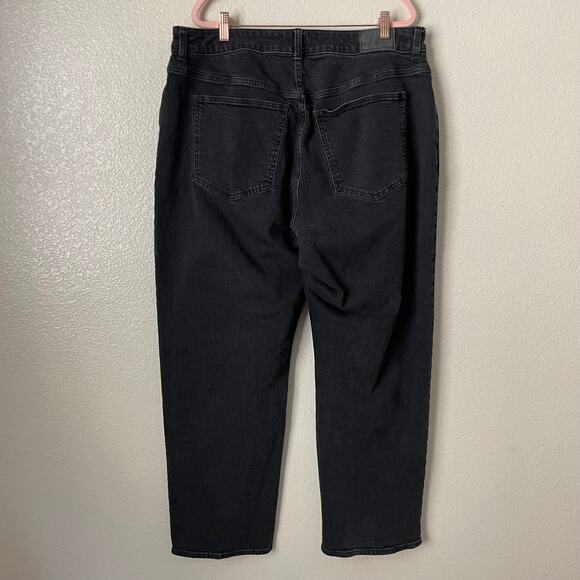 Madewell Jeans Womens 18W Black Curvy 90s Straight Leg High Rise Denim Cotton - Picture 9 of 13